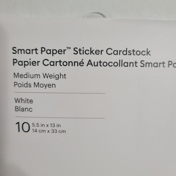 Cricut Joy Smart Paper Sticker Cardstock - White & Black - 2 packs - NEW - Picture 3 of 9